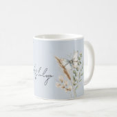 Mug Bleu Bleu Bleu Papillon Floral (Devant droit)