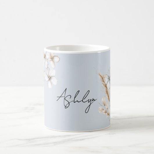 Mug Bleu Bleu Bleu Papillon Floral (Centre)