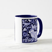 Mug Bleu bleu marine Bleu lapin Oiseaux Dedham Delft (Devant droit)