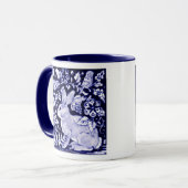 Mug Bleu bleu marine Bleu lapin Oiseaux Dedham Delft (Devant gauche)
