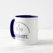 Mug Bleu bleu Ostéopathie Médicale de l'école (Devant gauche)