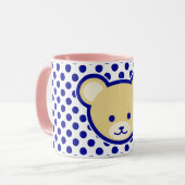 Mug Bleu Bleu Teddy Bear Cartoon Brown (Devant gauche)