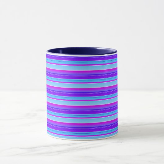 Mug Bleu bleu violet rayé (Centre)