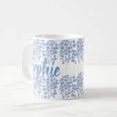 Mug Bleu Butterfly Swarm personnalisée (Devant gauche)