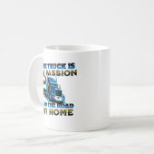 Mug Bleu Camion Speed Road Passion Home Conception du  (Devant gauche)
