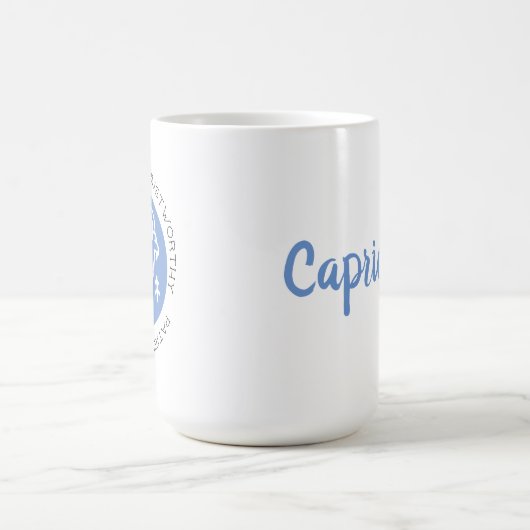 Mug Bleu Capricorne Zodiac Star Signal Personnalité Tr (Centre)