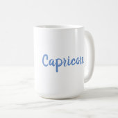Mug Bleu Capricorne Zodiac Star Signal Personnalité Tr (Devant droit)