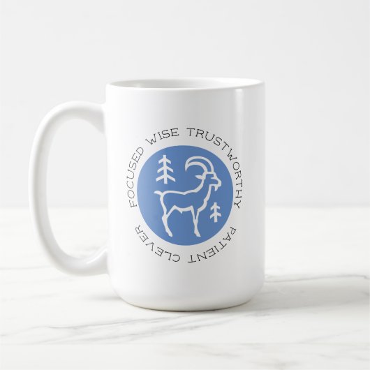 Mug Bleu Capricorne Zodiac Star Signal Personnalité Tr (Gauche)