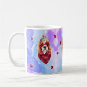 Mug Bleu Cavalier Espagnol Saint Valentin Chien cadeau (Gauche)