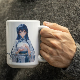 Mug Bleu Cheveux Royal Anime Girl