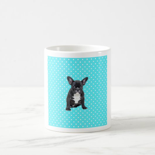 Mug Bleu Chien à Chien à Chien Bleu Pois mignon (Centre)