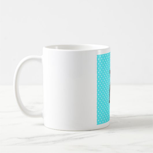 Mug Bleu Chien à Chien à Chien Bleu Pois mignon (Gauche)