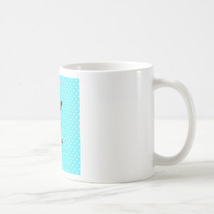 Mug Bleu Chien à Chien à Chien Bleu Pois mignon