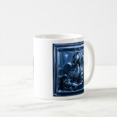 Mug Bleu Chrome Mona Art (Devant droit)