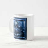 Mug Bleu Chrome Mona Art (Devant gauche)