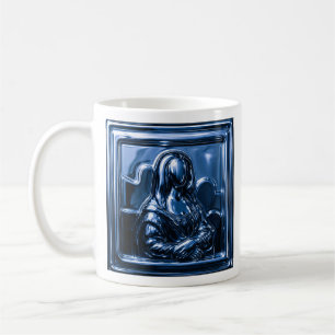 Mug Bleu Chrome Mona Art