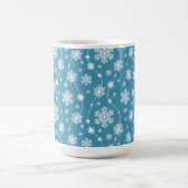 Mug Bleu ciel clair Hiver blanc Motif Flocon de neige (Centre)