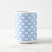 Mug Bleu clair aux Coeurs Blancs (Centre)
