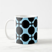 Mug Bleu clair avec géométrique noir (Gauche)