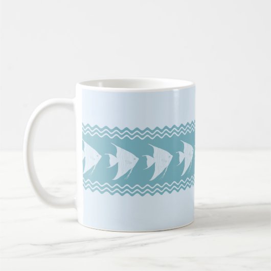 Mug Bleu clair Frappe d'angelfish (Gauche)