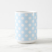 Mug Bleu Clair Pastel Et Grands Pois Blancs (Centre)