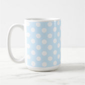 Mug Bleu Clair Pastel Et Grands Pois Blancs (Gauche)