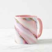 Mug Bleu clair rose Agneau Marbre Collection moderne (Devant droit)