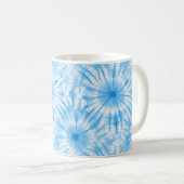 Mug Bleu Clair Tie Dye Blanc (Devant droit)