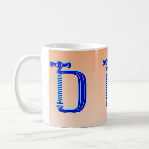 Mug Bleu Clamp en bois