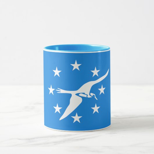 Mug bleu Combo avec drapeau de Corpus Christi (Centre)