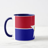 Mug bleu Combo avec drapeau de Dallas (Gauche)