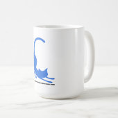 Mug Bleu commun de logo de chats (Devant droit)