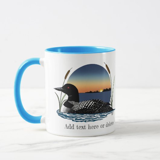 Mug Bleu couché de soleil (Gauche)