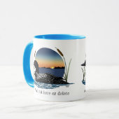 Mug Bleu couché de soleil (Devant gauche)