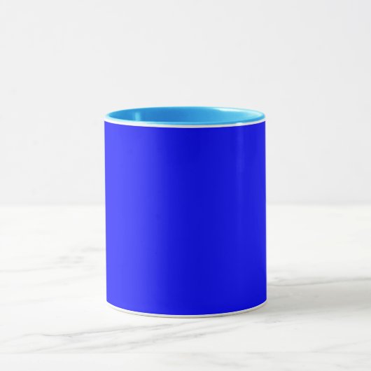 Mug Bleu (couleur solide) (Centre)