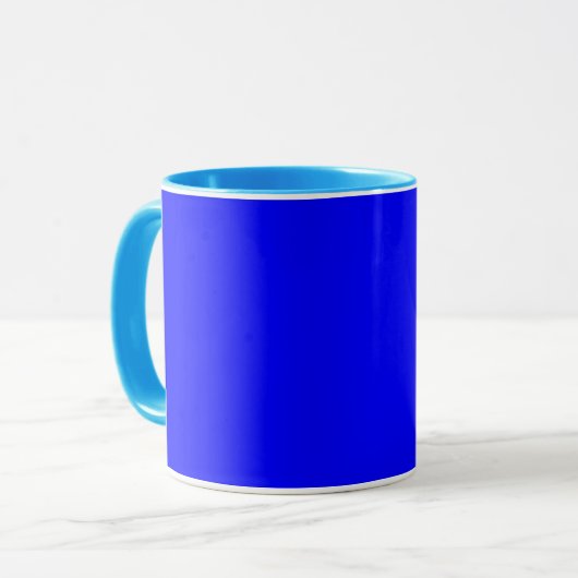 Mug Bleu (couleur unie)  (Devant gauche)