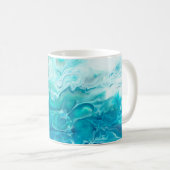 Mug Bleu créatif abstrait main peint arrière - plan, m (Devant droit)