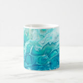 Mug Bleu créatif abstrait main peint arrière - plan, m (Centre)