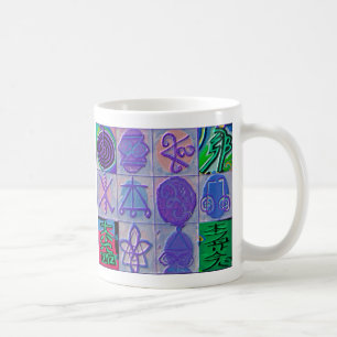 Mug Bleu curatif de Havenly des signes 12 de Reiki