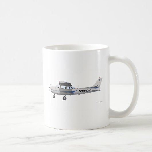 Mug Bleu de Cessna 172 Skyhawk (Droite)