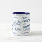 Mug Bleu de Chattanooga Toile (Centre)