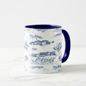 Mug Bleu de Chattanooga Toile (Devant droit)