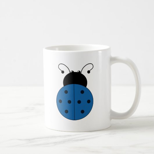 Mug Bleu de coccinelle (Droite)