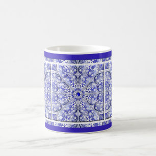 Mug Bleu de dentelle en céramique de Grèce