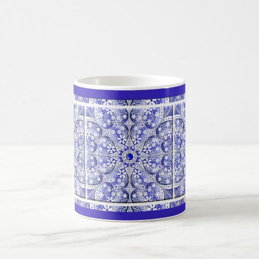 Mug Bleu de dentelle en céramique de Grèce (Centre)