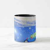 Mug Bleu de flocons de neige intacte Musique pour papa (Centre)