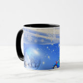 Mug Bleu de flocons de neige intacte Musique pour papa (Devant gauche)