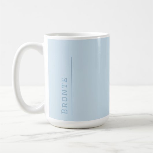 Mug Bleu de glace - monogramme de flux de couleur (Gauche)