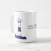 Mug Bleu de la marine phare (Devant gauche)