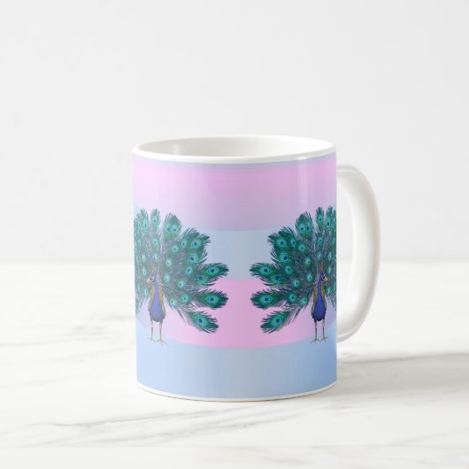 Mug Bleu de paon (Devant droit)
